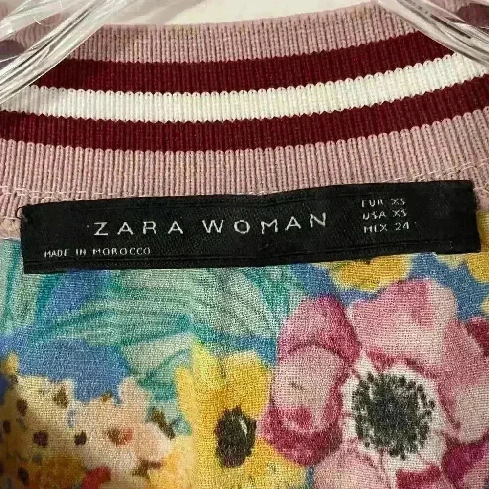 Zara Woman Long Sleeve Floral Blouse Size XS - Picture 7 of 8